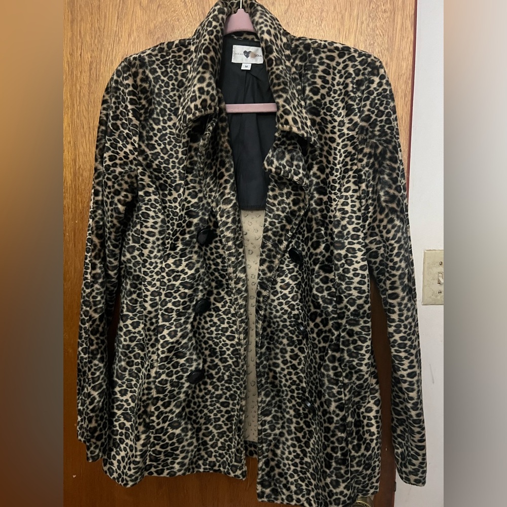 Heart soul leopard jacket animal print